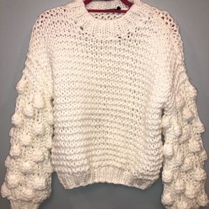 Chunky knit Pom Pom sweater